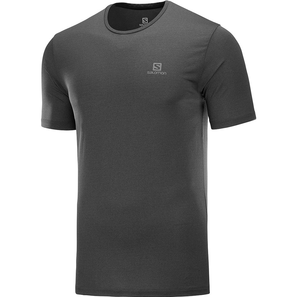 SALOMON AGILE TRAINING M Philippines - Men's Tee Shirt - Black | 802915-DGN